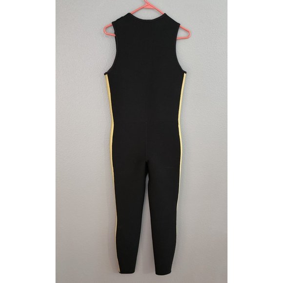 Fathom Womens Wetsuit Black & Yellow Sealflex Size Small Padded Knees - Picture 2 of 12